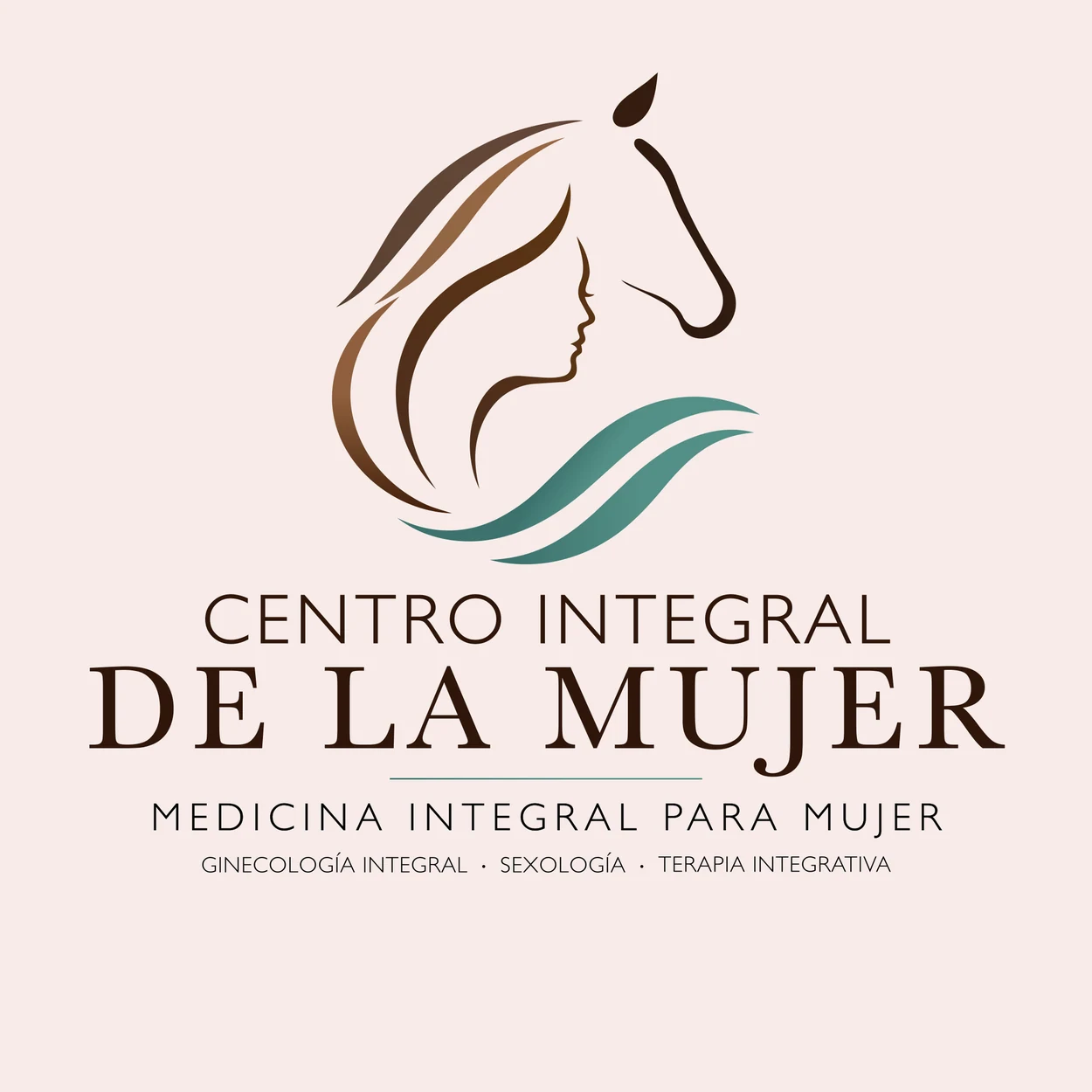 Logotipo de Centro Integral de la Mujer con ilustración de dos perfiles femeninos
