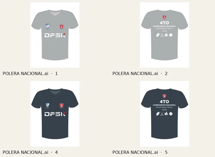 Propuestas de poleras para el campeonato nacional